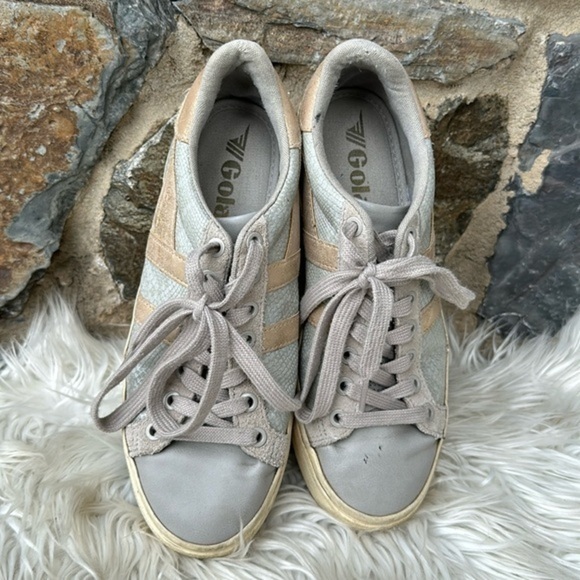 Gola Classics Orchid II Lizard Women's Gray Lace-Up Sneakers Athletic Shoes - Picture 1 of 7